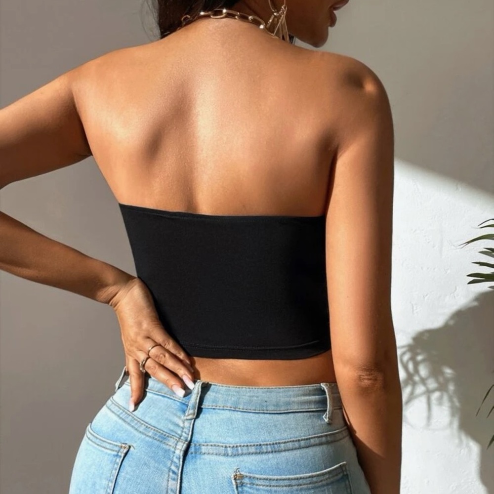 SALE black tube top - Picture 3 of 3